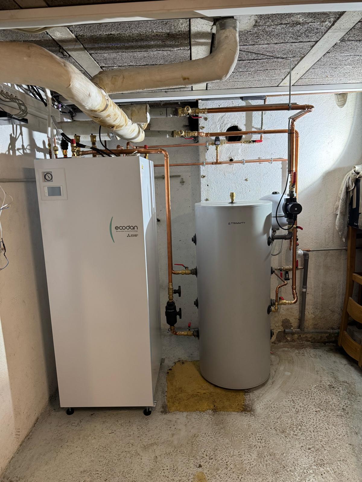 Installation Mitsubishi Ecodan avec ballon tampon